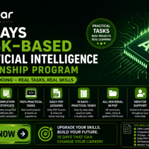 15 Days Task-Based Artificial Intelligence Internship Program